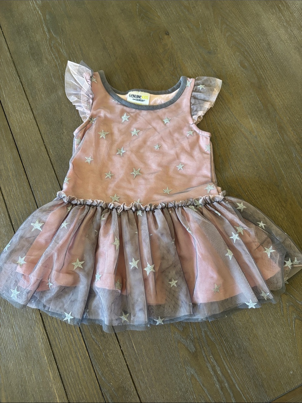 Pink Star Tulle Toddler Dress